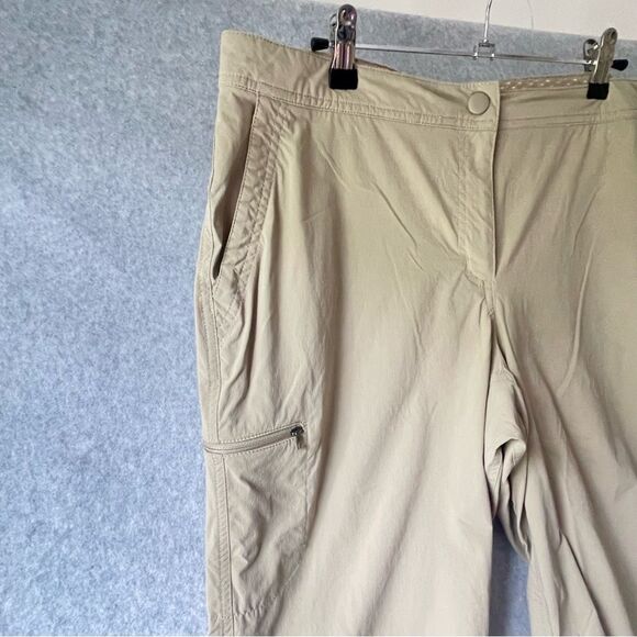 Womens L.L. Bean Performance Capri Pants Tan Khaki PFG sz. 14 #PP - Picture 4 of 11